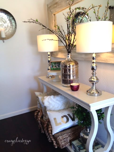 Crazy Chic Design Home Decor Interior Crazy Chic Design Home Decor, How High Should A Console Table Lamp Be