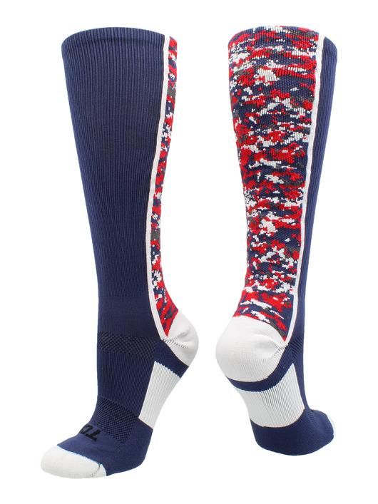 for Boys or Girls Men or Women Baseball Football Basketball Lacrosse Digital Camo Athletic Socks