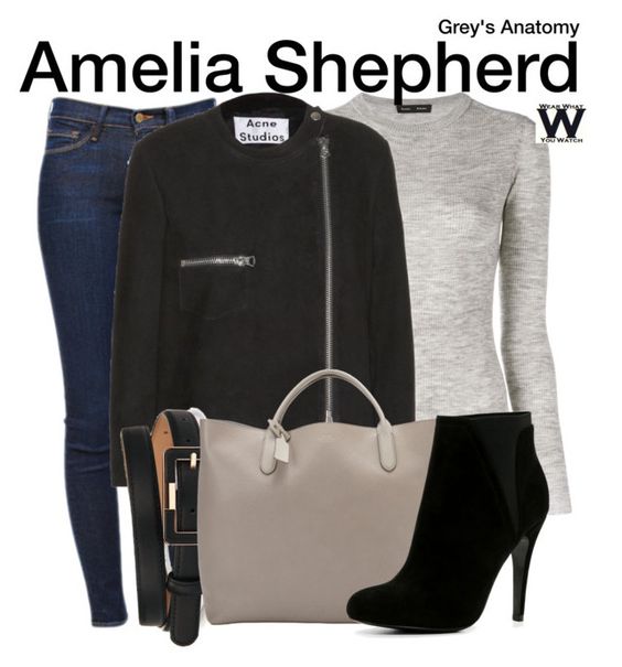 "Grey's Anatomy" by wearwhatyouwatch ⤠liked on Polyvore featuring Proenza Schouler, Frame Denim, Acne Studios, Smythson, ALDO, television and wearwhatyouwatch