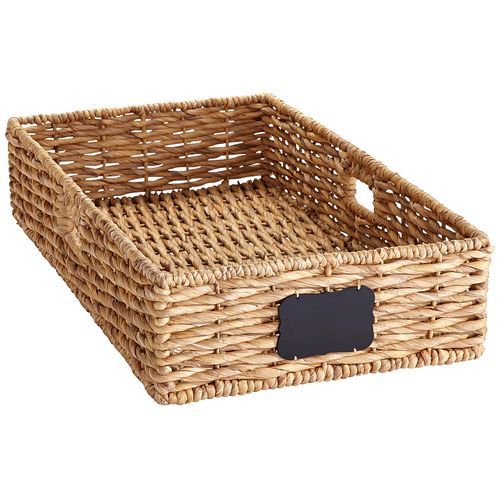Darkbrown HD Wicker Storage Basket Arts and Crafts. Rectangular Storage Basket,Natural and Decorative