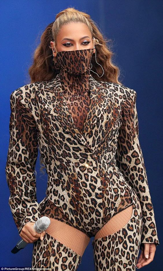 BEYONCÉ: This could easily be seen as overkill but she manages to look really, really sexy