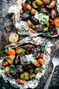Butter Garlic Herb Steak Foil Packets