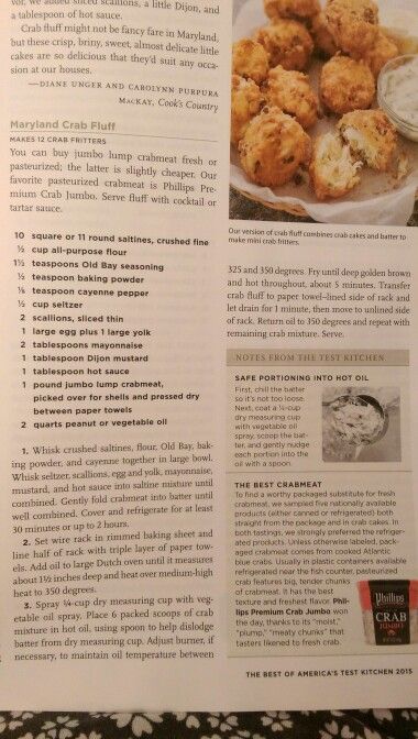 Maryland crab fluff