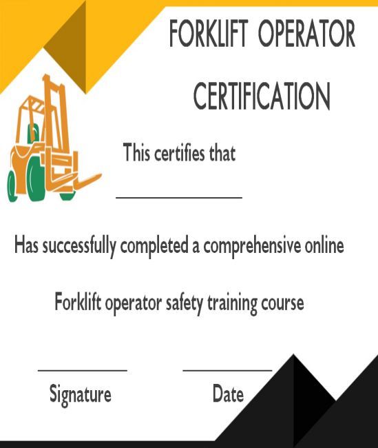 15 forklift certification card template for training guinness world record certificate template