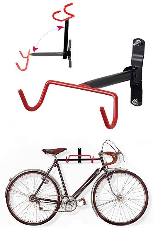 Details about / 4 Pack Bicycle Wall Mount Hook Bike Adjustable Steel Garage Storage Hanger Rack