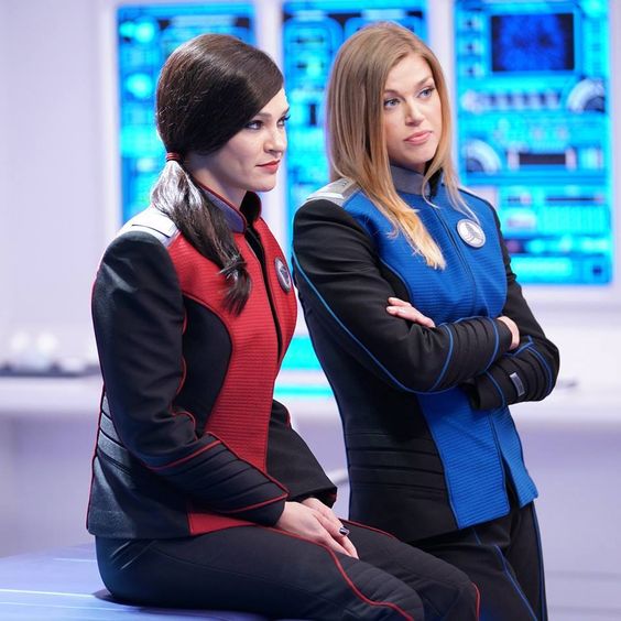 Jessica Szohr and Adrianne Palicki in The Orville.
