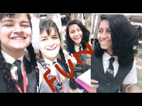 Avneet Kaur Having fun with Her Friend Angel Fernandes in School