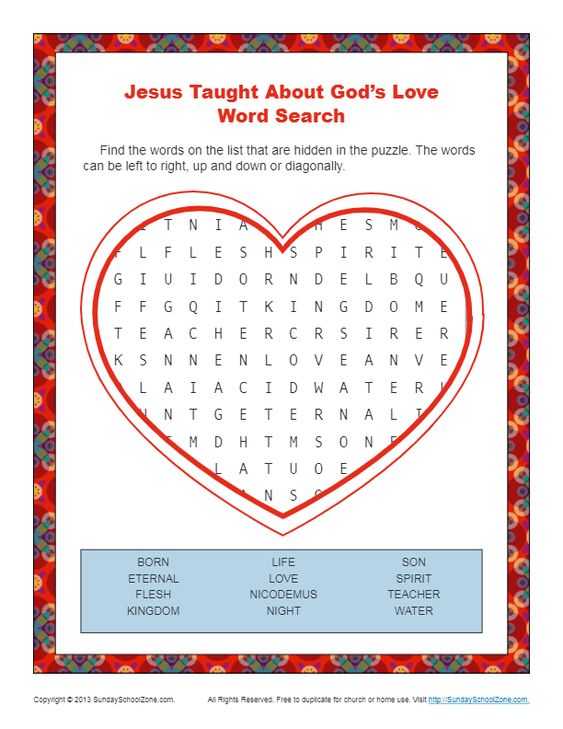 Jesus Taught About God Word Search