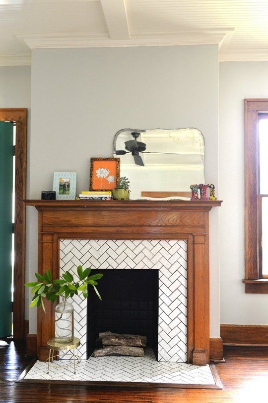 Best 25+ Subway tile fireplace ideas on Pinterest | White fireplace mantels White fireplace surround and Fire place tile ideas