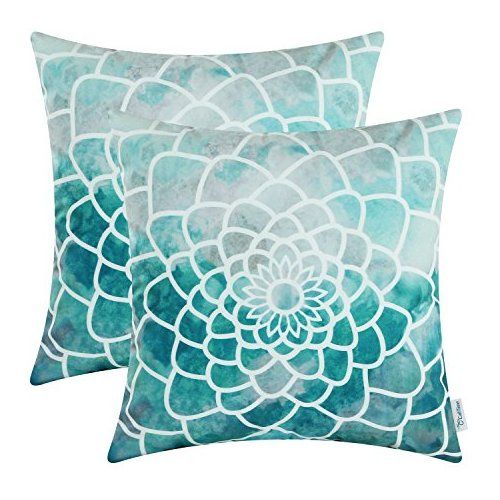 Pack of 2 CaliTime Cozy Fleece Throw Cozy Fleece Throw Pillow Cases Covers