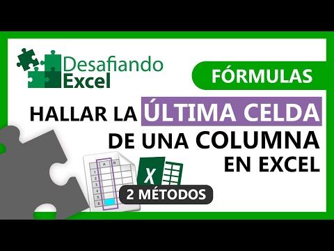 Hallar La última Celda De Una Columna En Excel Fórmulas De Excel 68 Youtube Clases De Computacion Excel Formulas Hojas De Cálculo