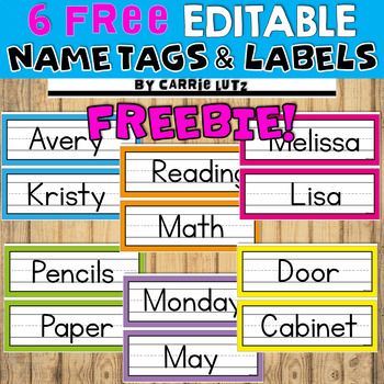 Editable Green Blue Pink Purple Orange And Yellow Simple Name s Type In Student S Names Preschool Name s Printable Name s Preschool Names
