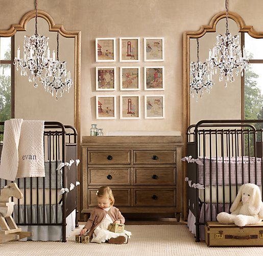 Rococo Iron Crystal Small Chandelier 18 Diam X 22 H 995 Felicity Baby Nursery Room Design Twin Rooms Themes Nursery Room Design Twin Baby Rooms, Chandeliers For Baby Boy Nursery Rhymes