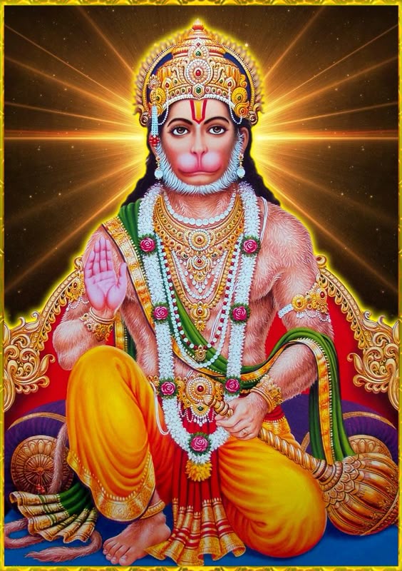 VISHNU ART — HANUMAN ॐ Artist: Yogendra Rastogi “O Maharaja...