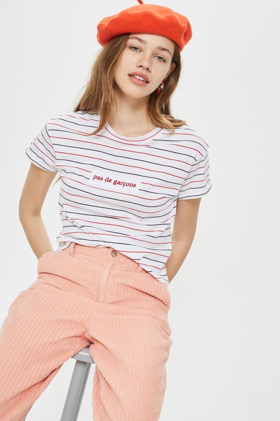 PETITE 'Pas De Garcon' T-Shirt