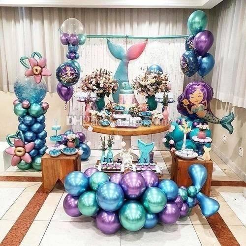 Fengrise 25pcs 1st Birthday Balloons Blue Pink Foil Balloons Baby
