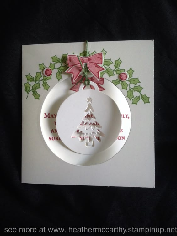 Stampin\' Up\'s Holly Berry Happiness stamp set and Merry Tag\'s framelit dies…