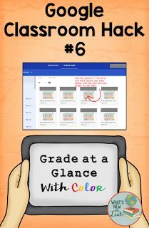 Google Classroom can take a while to load, so use this color-coding trick to make grading faster--without waiting for loading! If you color code your drag-and-drop or matching assignments, you can grade by simply looking at the thumbnail. Piece of cake!