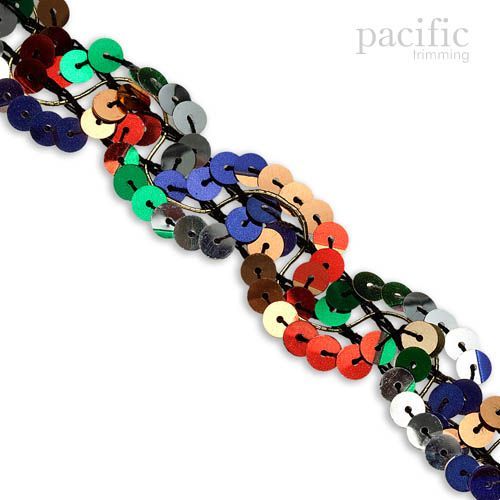 310037SQ 1 14 Braided SequinThread Scroll Trim