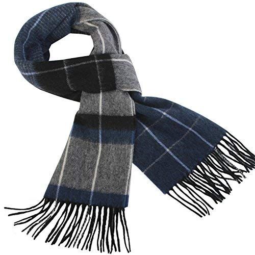 New Winter Warm 100/% Cashmere Feel Plaid Wraps Scarves Gray
