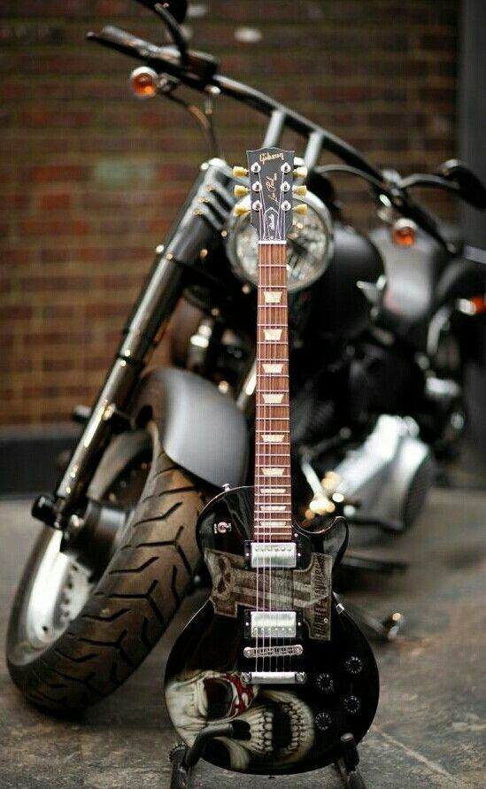 Harley Davidson Gibson Lespaul Guitar Everythingaboutharleydavidson Motoqueiros Desenho Moto Moinhos De Vento