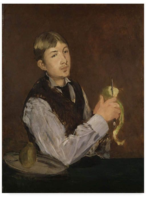 Vintage print of man modeling for painting