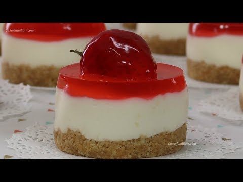 Mini Cheesecakes Gelatina De Fresa Para Mesa De Postres Recetas En Casayfamiliatv Youtube Preparacion De Postres Gelatina De Fresa Mini Pasteles De Queso