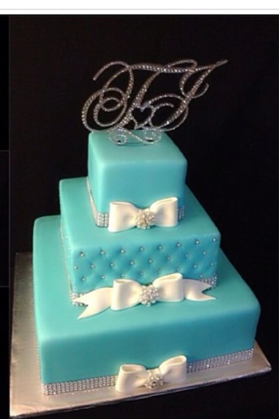 The most beautiful tiffany blue cake