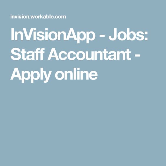 InVisionApp - Jobs Staff Accountant - Apply online Work from home - staff accountant job description InVisionApp - Jobs Staff Accountant - Apply online Work from home - staff accountant job description