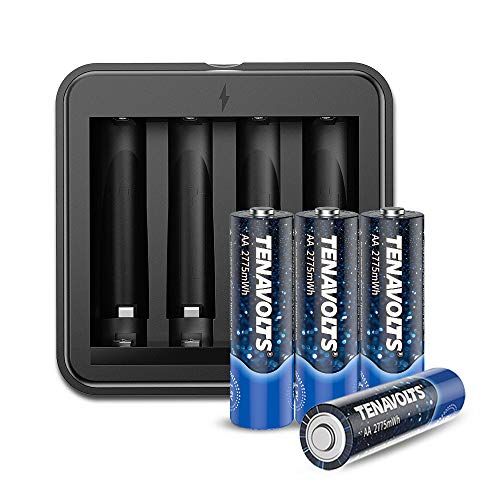 Ebl Aa Rechargeable Batteries 8 Counts And Individual Smart 4 Bay Lcd Battery Charger For Aa Aaa Rechargeable Batteries Aaa Battery Charger Battery Charger