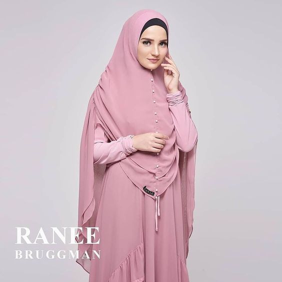 Syahla Syari by Ranee Bruggman Baju Gamis Cantik Ceruti Jersey Berkualitas Warna Pink 01