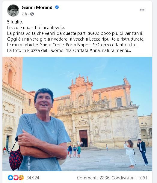 I Vip Ritornano Nel Salento Da Bono Degli U2 A Gianni Morandi Dopo Il Lockdown La Meta Delle Star Salento Bonito Citta
