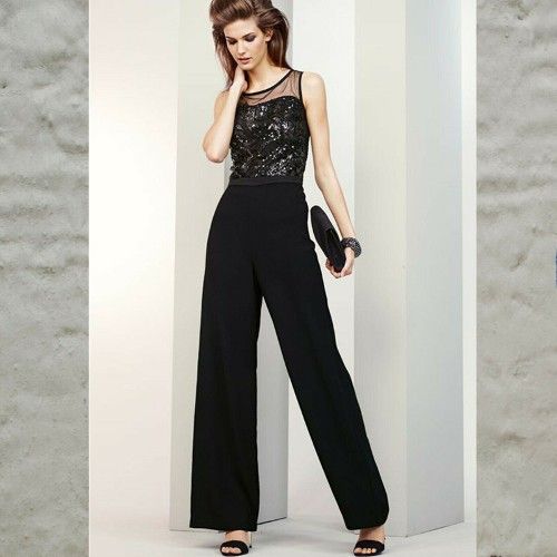 black jumpsuit christmas party