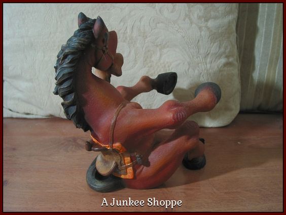 DRUNKEN HORSE Wine Bottle Caddy Decorative Bar Holder From Direct Connection Junk 935 http://ajunkeeshoppe.blogspot.com/