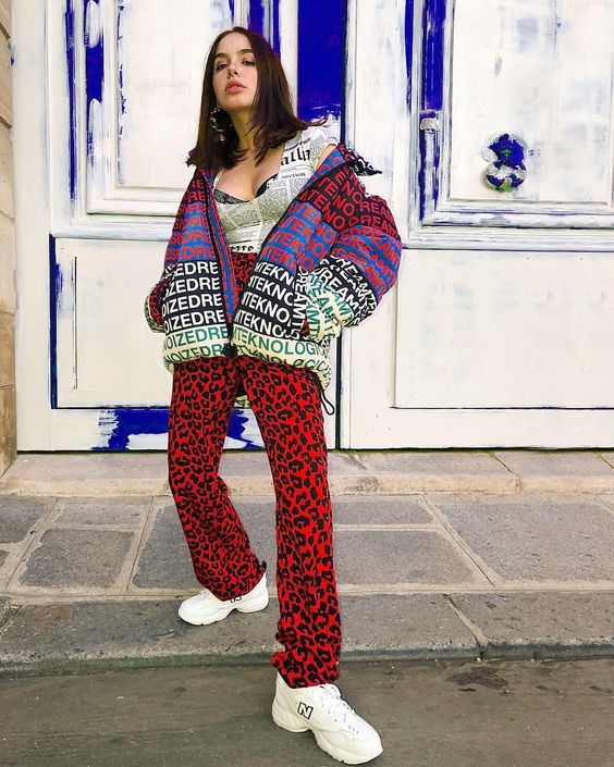 Free newspaper ð Similar Asos Design newspaper printed top (1290090) Similar red leo pants (1335940) @newbalance 608 sneakers (1348637)â¦