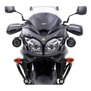 Denali Auxiliary Light Mount Suzuki V-Strom 650 / XT The Denali Auxiliary Light Mount allows installation of secondary lighting on the Suzuki DL650 V-Strom. Sturdy mild steel brackets are laser cut for the perfect fit and powder coated for durability. These mounts make your lights look like the factory intended for them to be there. Designed by Denali for Denali LED lights, but compatible with other major brands of lights. Features: High strength laser cut steel Powder coated black finish Easy t