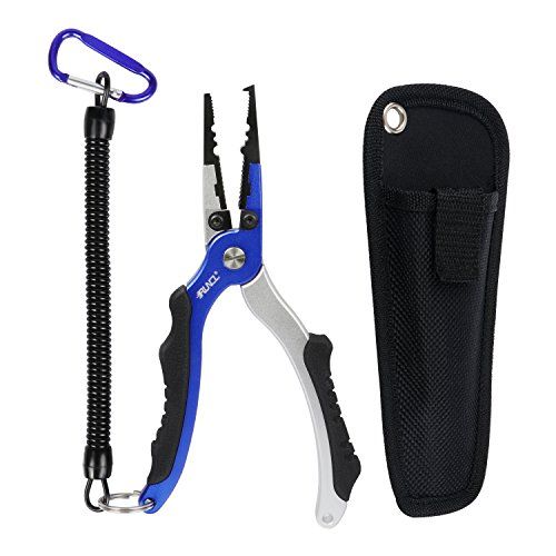 Saltwater Stainless Steel Tool Hook Remover Aluminum Blue//Silver Fishing Pliers