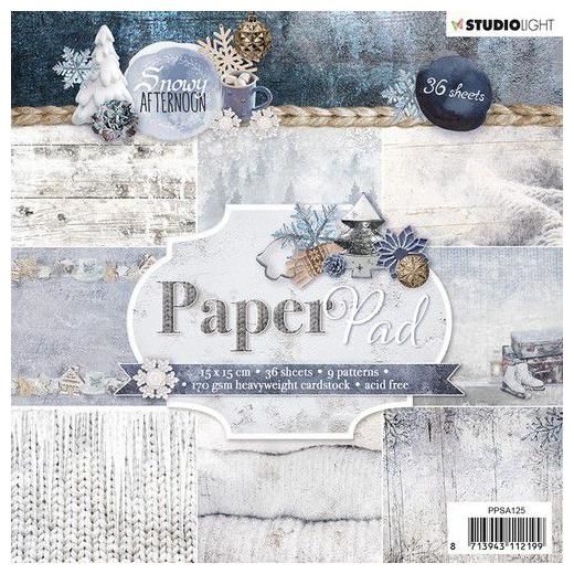 Studio Light 6x6/" Paper Pad 36pcs Snowy Afternoon #125