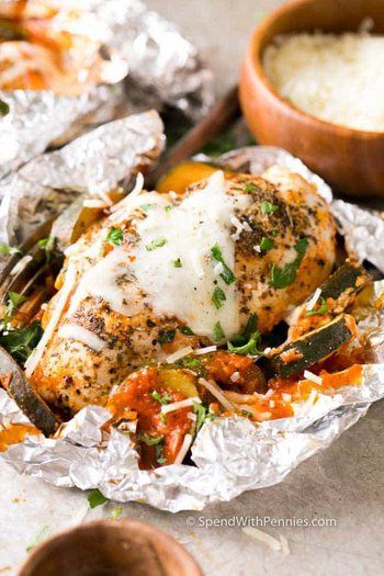 Chicken Parmesan Foil Packets