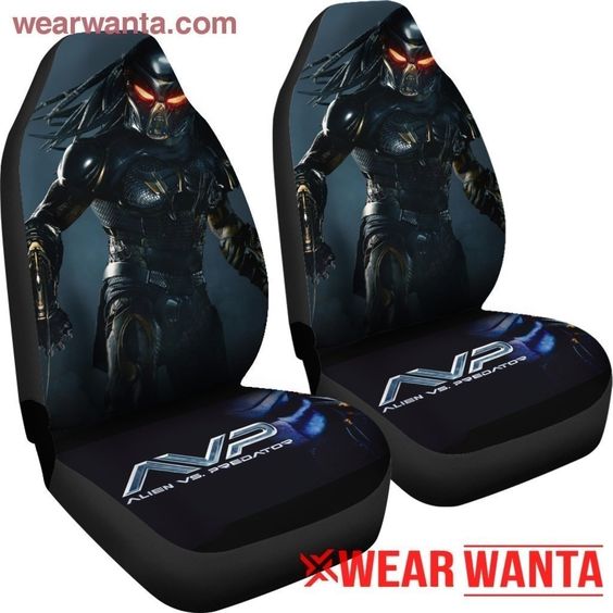 AVP Aliens Vs Predator Car Seat Covers LT03All of our Car Seat Covers are Set of 2 custom-made-to-order and handcrafted to the highest quality standards. Constructed with high-quality polyester micro-fiber fabric for maximum durability and comfort. Add style to your seats while protecting them from spills, stains, tearing, fading, and more. Designed for quick and easy installation on most car and SUV bucket style seats- no tools required. Elastic backing and fastening system ensures a snug and s