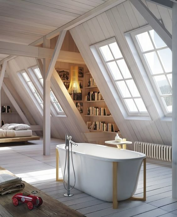 Gorgeous attic bathroom