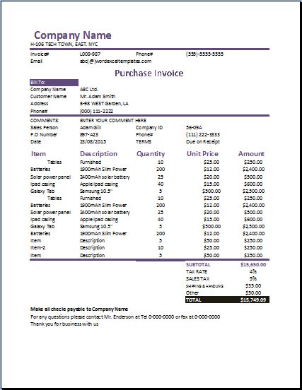 Sales Invoice Excel Format Microsoft Templates Pinterest - custom invoice software Sales Invoice Excel Format Microsoft Templates Pinterest - custom invoice software