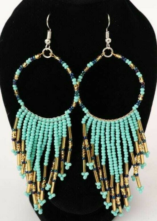 Gift for Her Womens Earrings Womens Jewelry Huichol Jewelry Mexican Bead Earrings Mexican Jewelry Mexican Earrings Bohemian