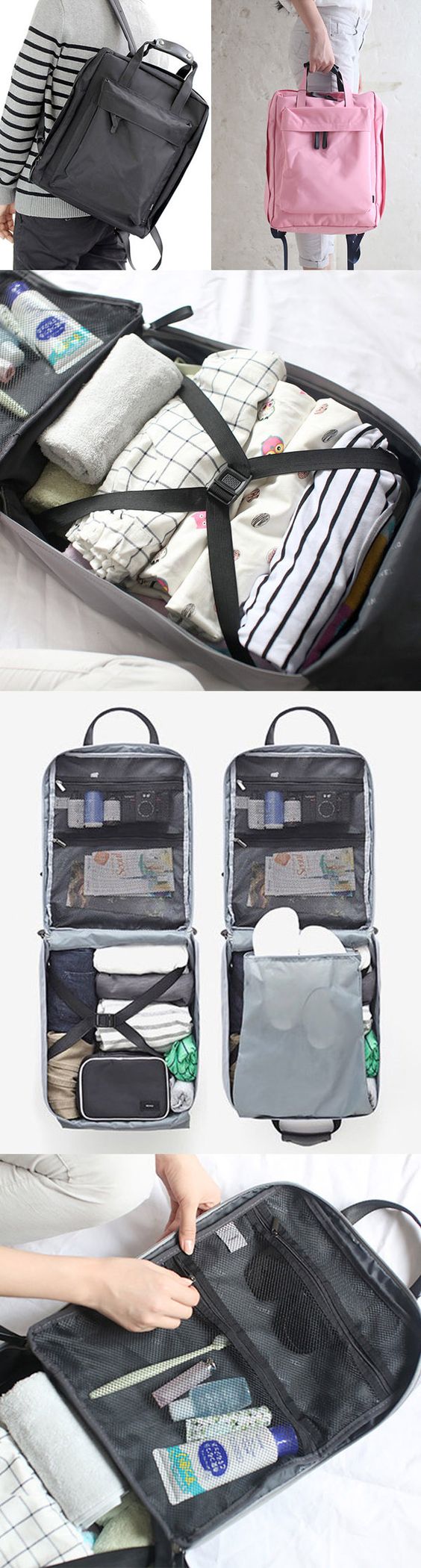 US$22.35 Travel Waterproof Nylon Storage Backpack, Outdoor Women Men Unisex Handbag,Outdoor Backpack,Travel Bag,Travel Tips Packing