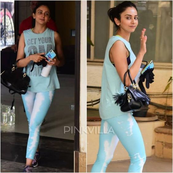 Rakul Preet Singh makes sure to stick with her workout routine even on Sundays. The stunner was spotted today as she was stepping out of her gym post-workout session. One can see, the actress is sporting all blue gym outfit and was all smiles for the shutterbugs as she was making her way out. Rakul was tested positive for COVID-19 recently and the actress recovered in 11 days. Post the recovery, Rakul bounced back strong as she resumed gym and also shooting of her upcoming films. She is currentl