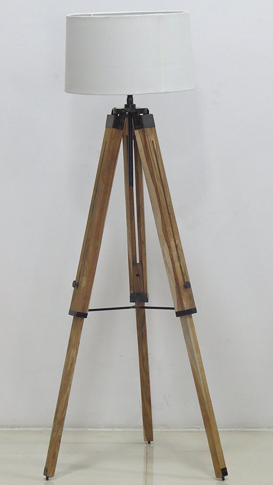 Nauticalmart Lamp Classical Design With Tripod Wooden Base Vintage Floor Lamp Tripod Floor Lamps Vintage Floor Lamp Floor Lamp