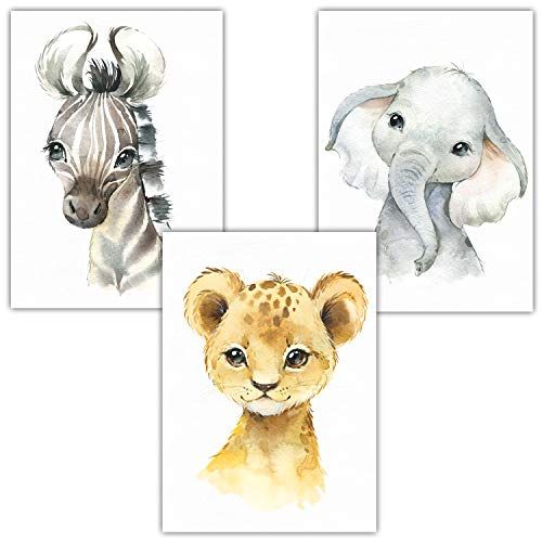 Artpin/® Lot de 4 posters pour chambre denfant Format A4