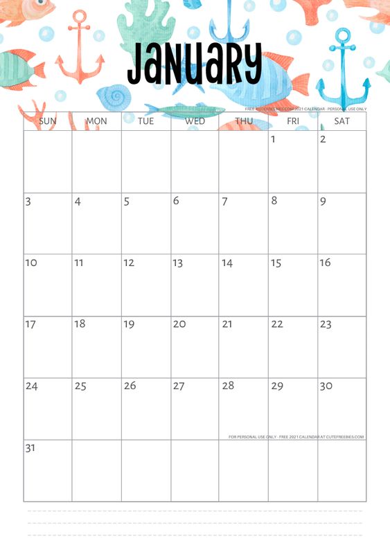 images Cute Printable January 2021 Calendar Aesthetic cute january 2021 calendar printable