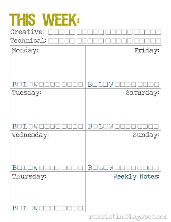 time management planner template