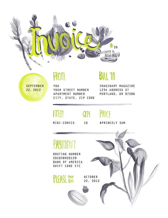 Hereu0027s a (blank) example of the invoice that I send to clients - free invoice design Hereu0027s a (blank) example of the invoice that I send to clients - free invoice design
